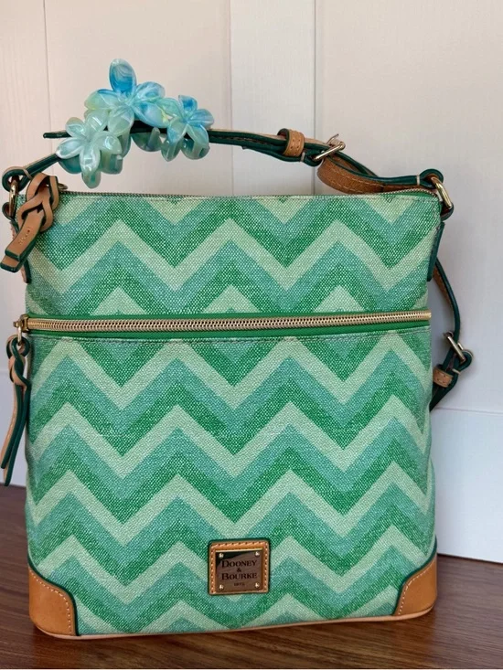 Dooney Bourke Chevron Crossbody Bag - Picture 2 of 10